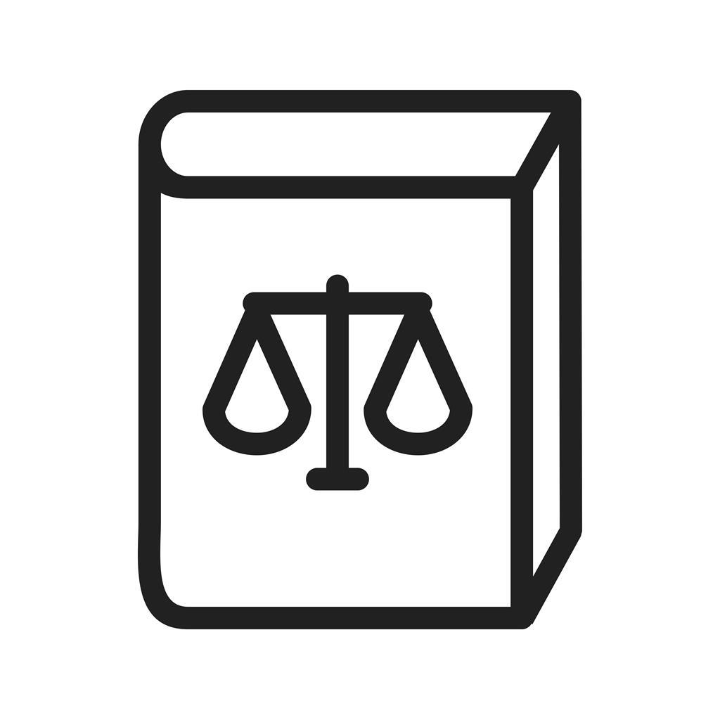 Law Book Line Icon - IconBunny