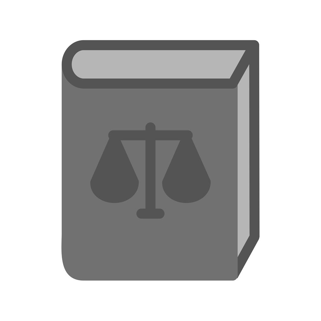 Law Book Greyscale Icon - IconBunny