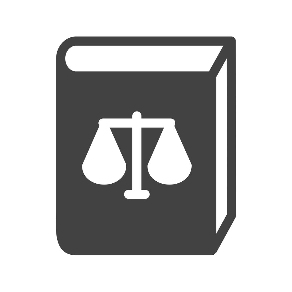 Law Book Glyph Icon - IconBunny