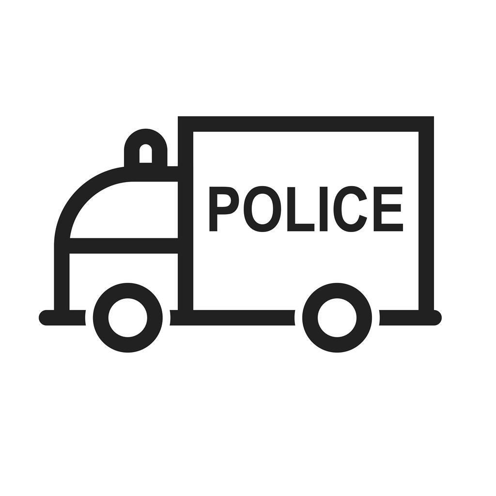 Police Van Line Icon - IconBunny