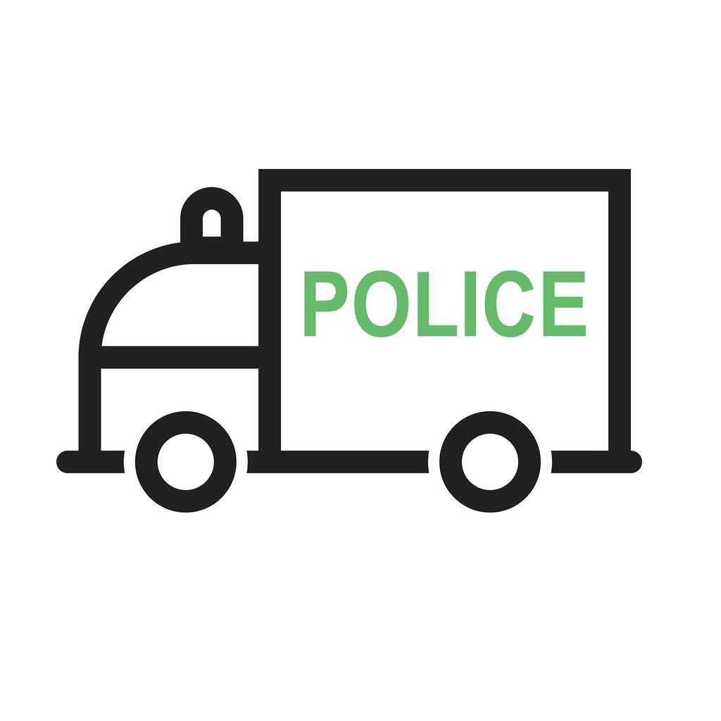 Police Van Line Green Black Icon - IconBunny