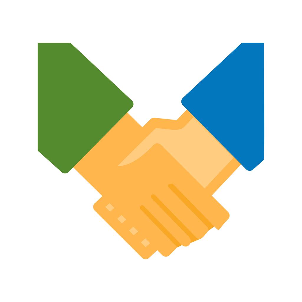 Handshake Flat Multicolor Icon - IconBunny