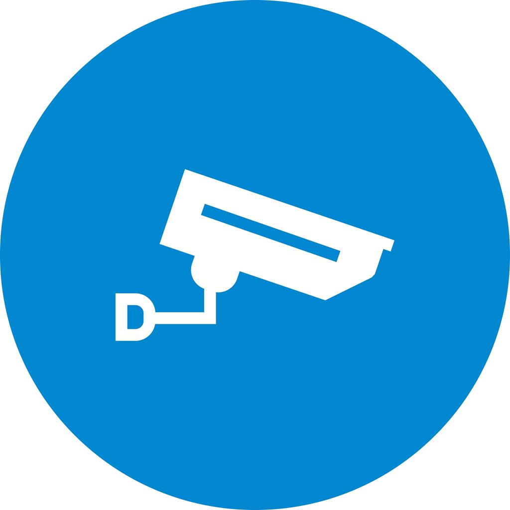 Security Camera Flat Round Icon - IconBunny