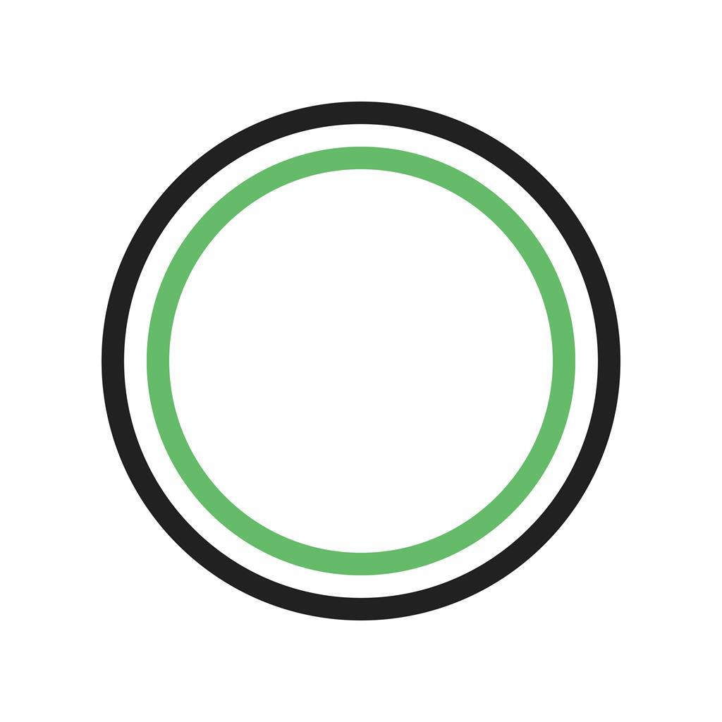 Circle Line Green Black Icon - IconBunny