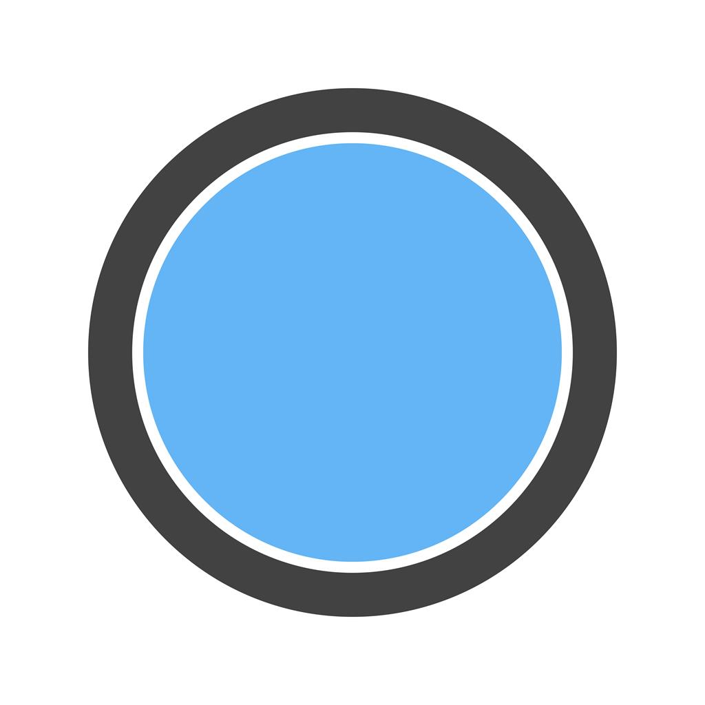 Circle Blue Black Icon - IconBunny