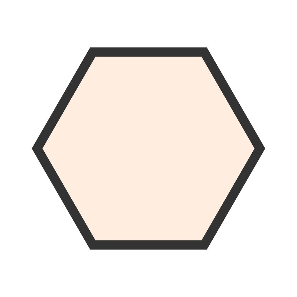 Hexagon Line Filled Icon - IconBunny