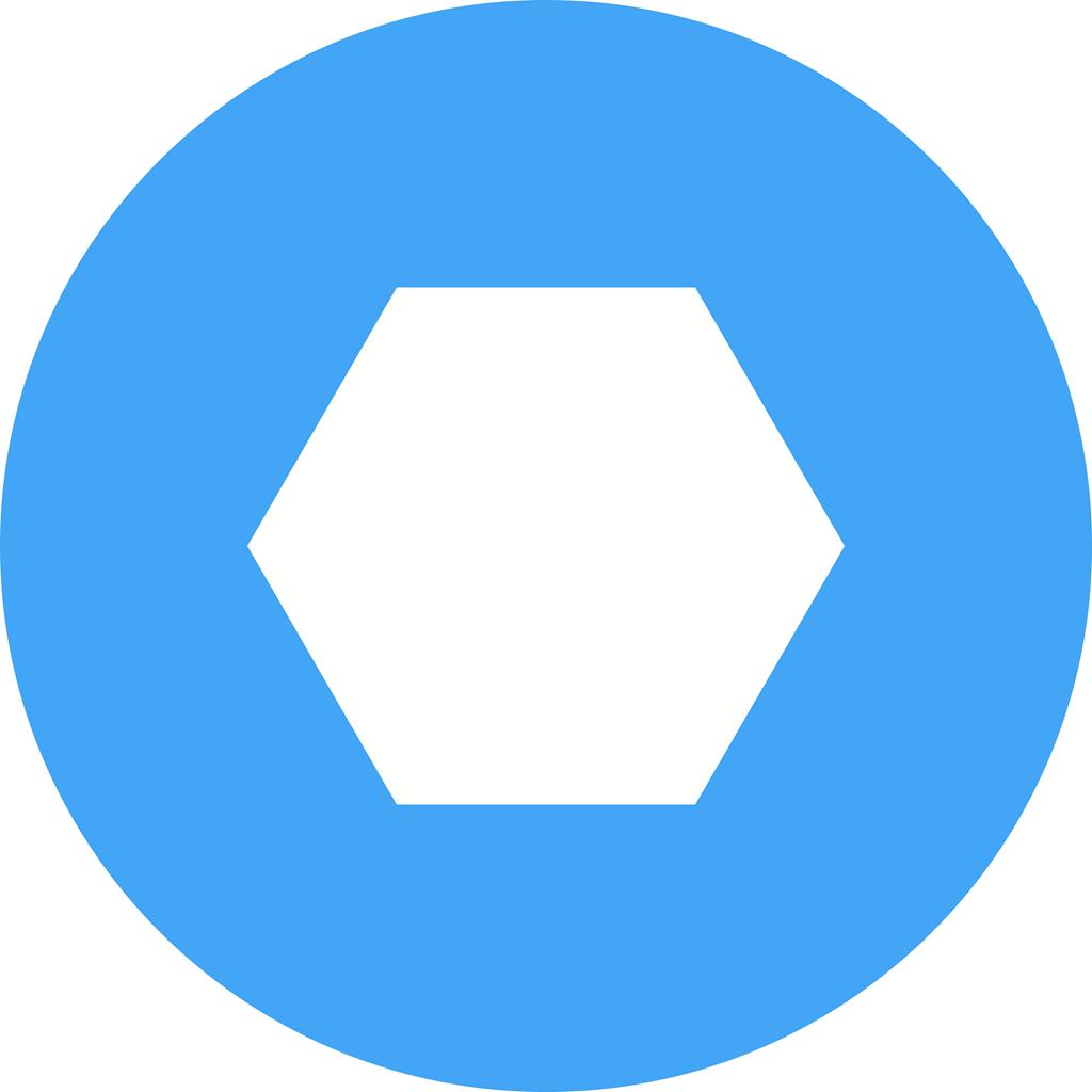 Hexagon Flat Round Icon - IconBunny
