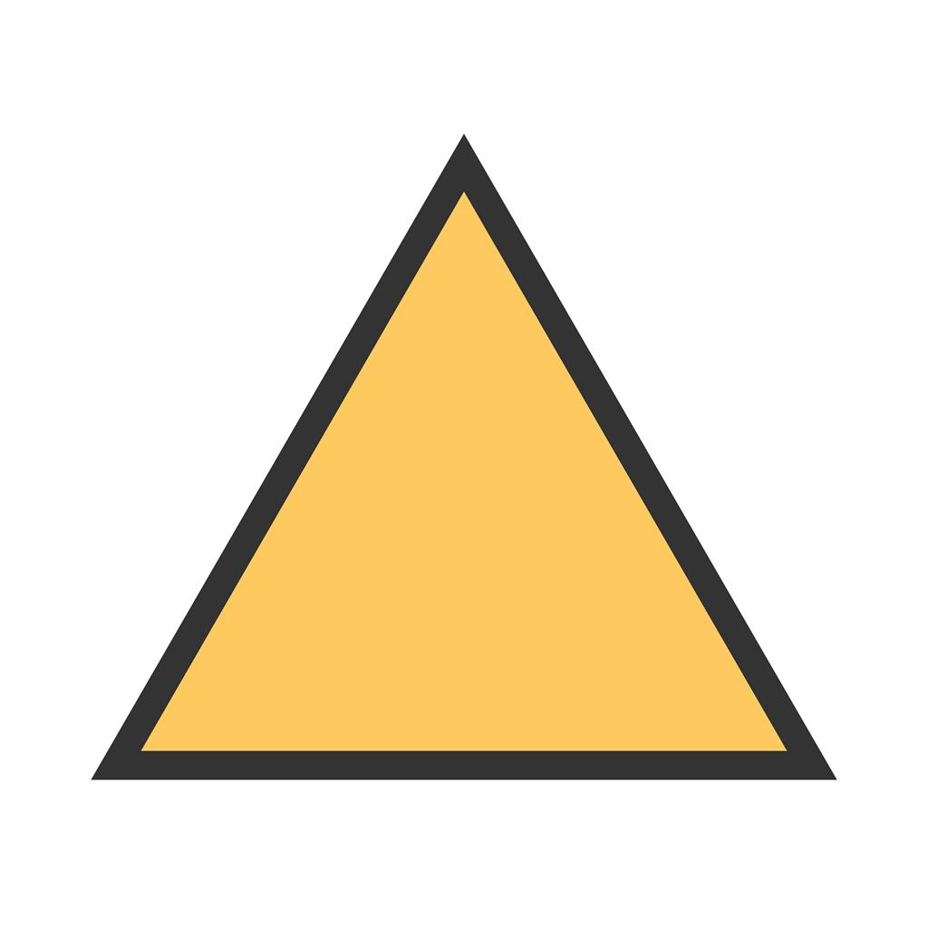 Triangle Line Filled Icon - IconBunny