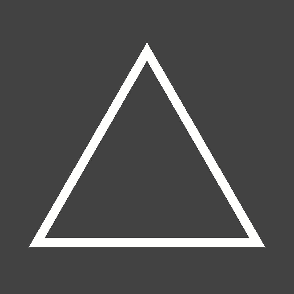 Triangle Line Inverted Icon - IconBunny