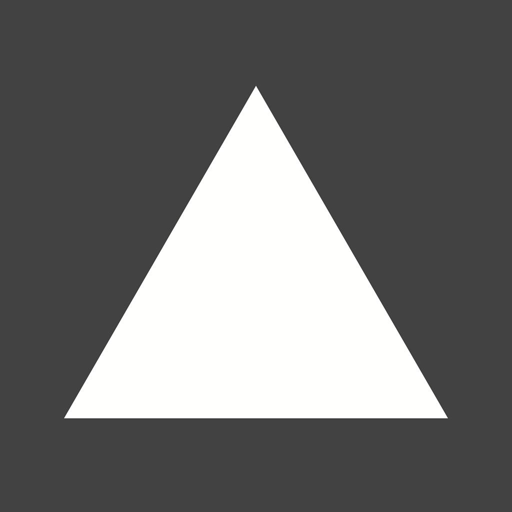 Triangle Glyph Inverted Icon - IconBunny