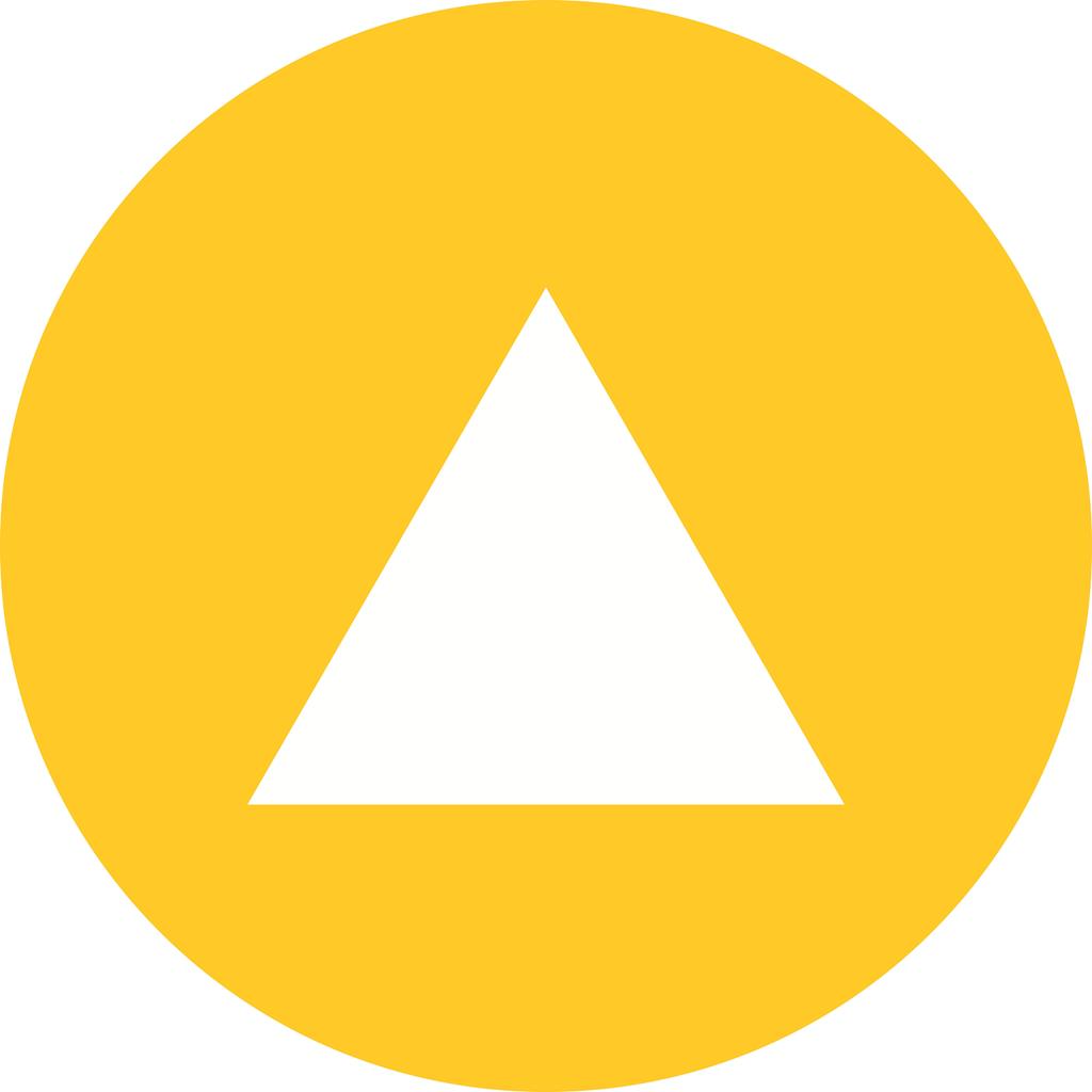 Triangle Flat Round Icon - IconBunny
