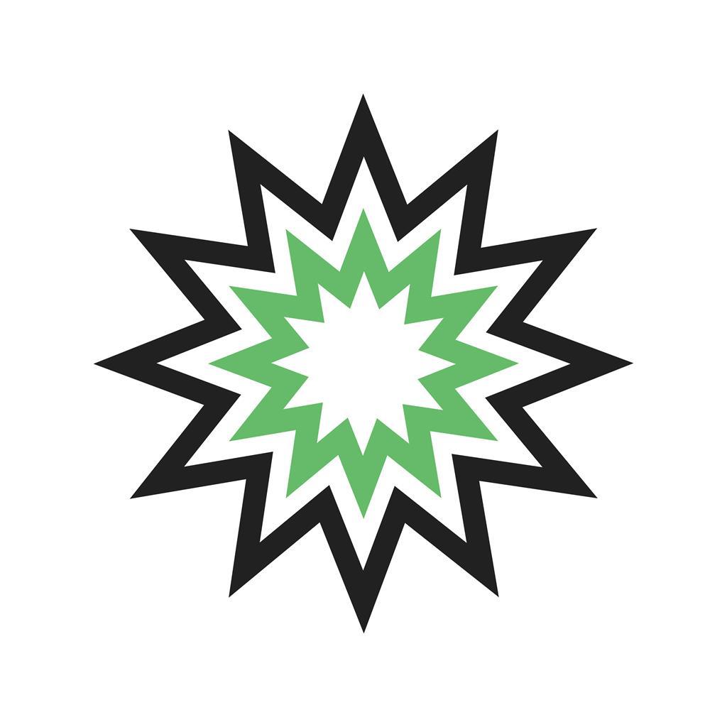 Explosion I Line Green Black Icon - IconBunny