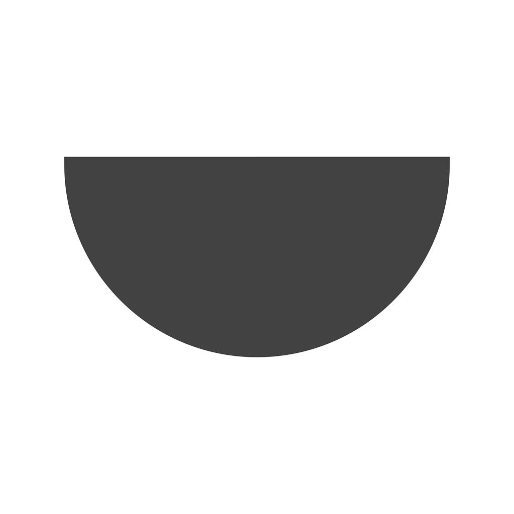 Semi Circle Glyph Icon - IconBunny