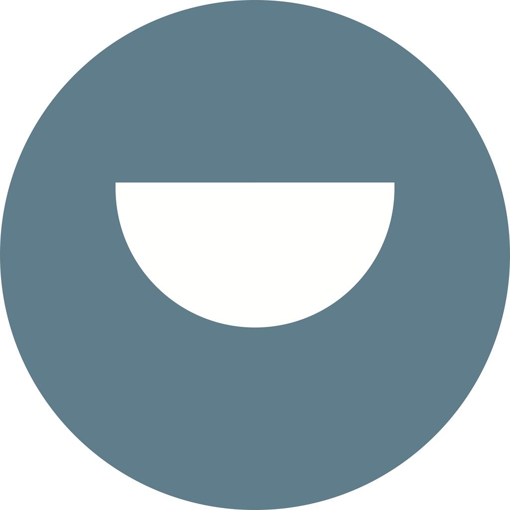Semi Circle Flat Round Icon - IconBunny