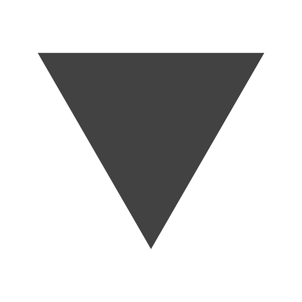 Inverted Triangle Glyph Icon - IconBunny