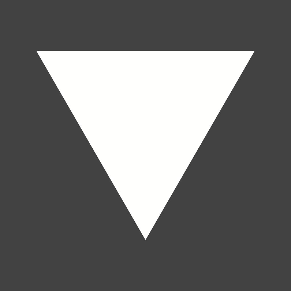Inverted Triangle Glyph Inverted Icon - IconBunny
