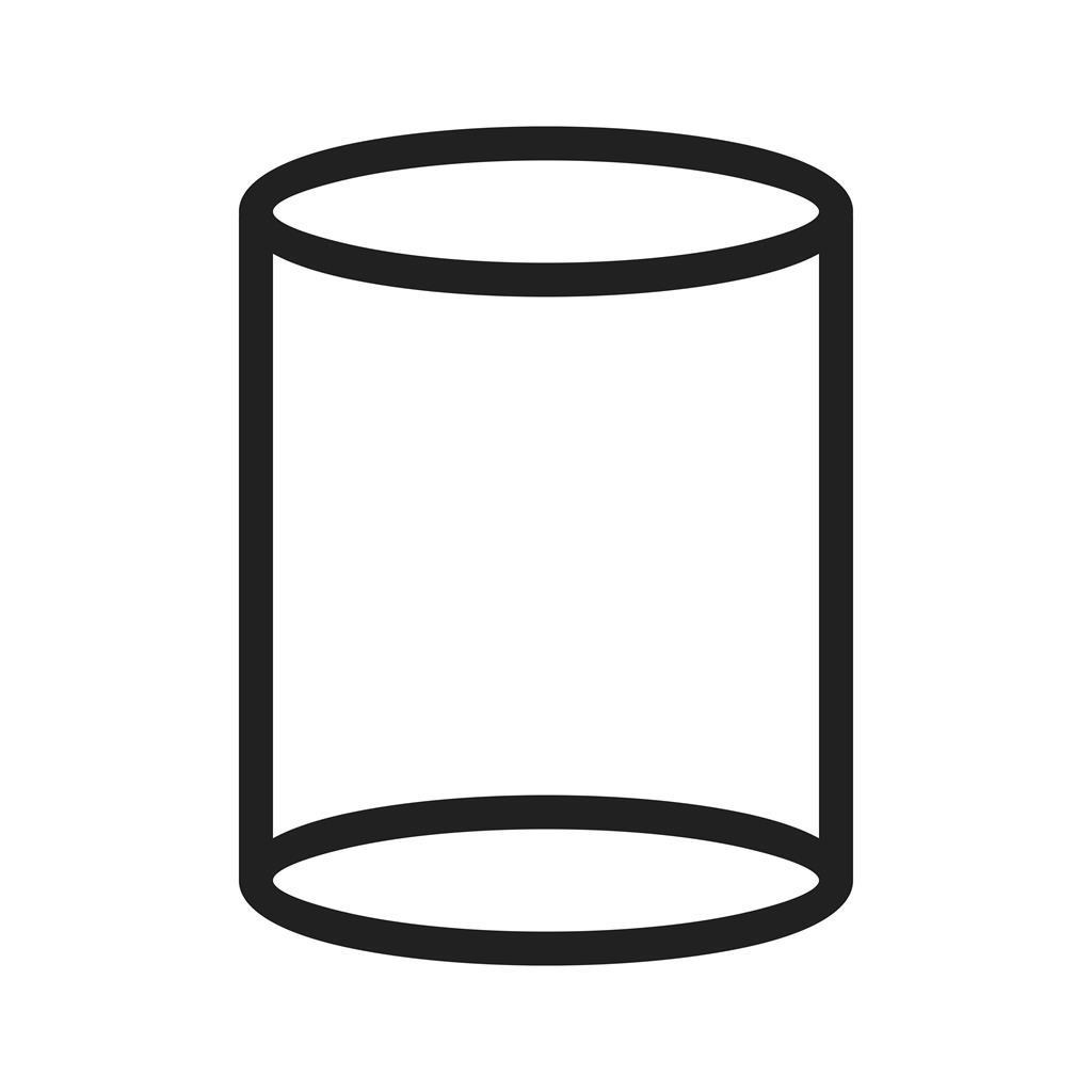 Cylinder Line Icon - IconBunny