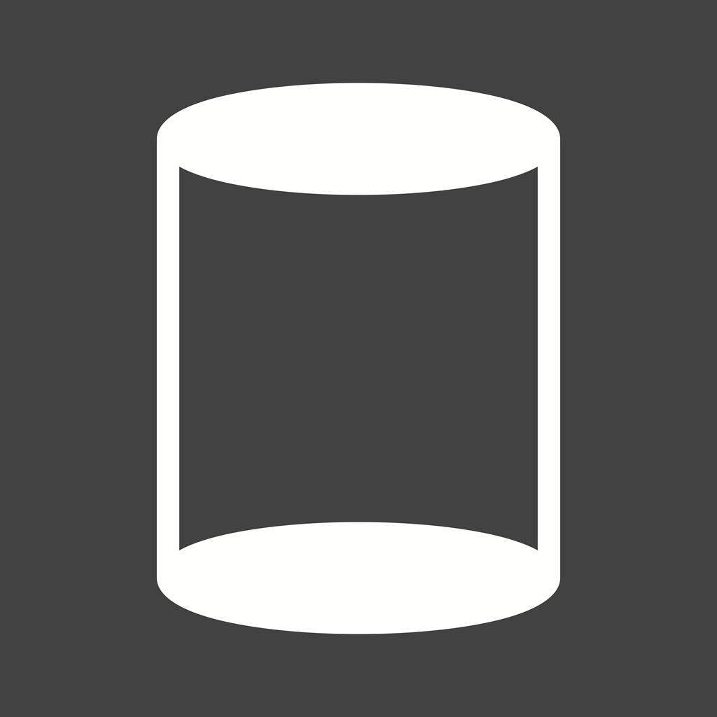 Cylinder Glyph Inverted Icon - IconBunny