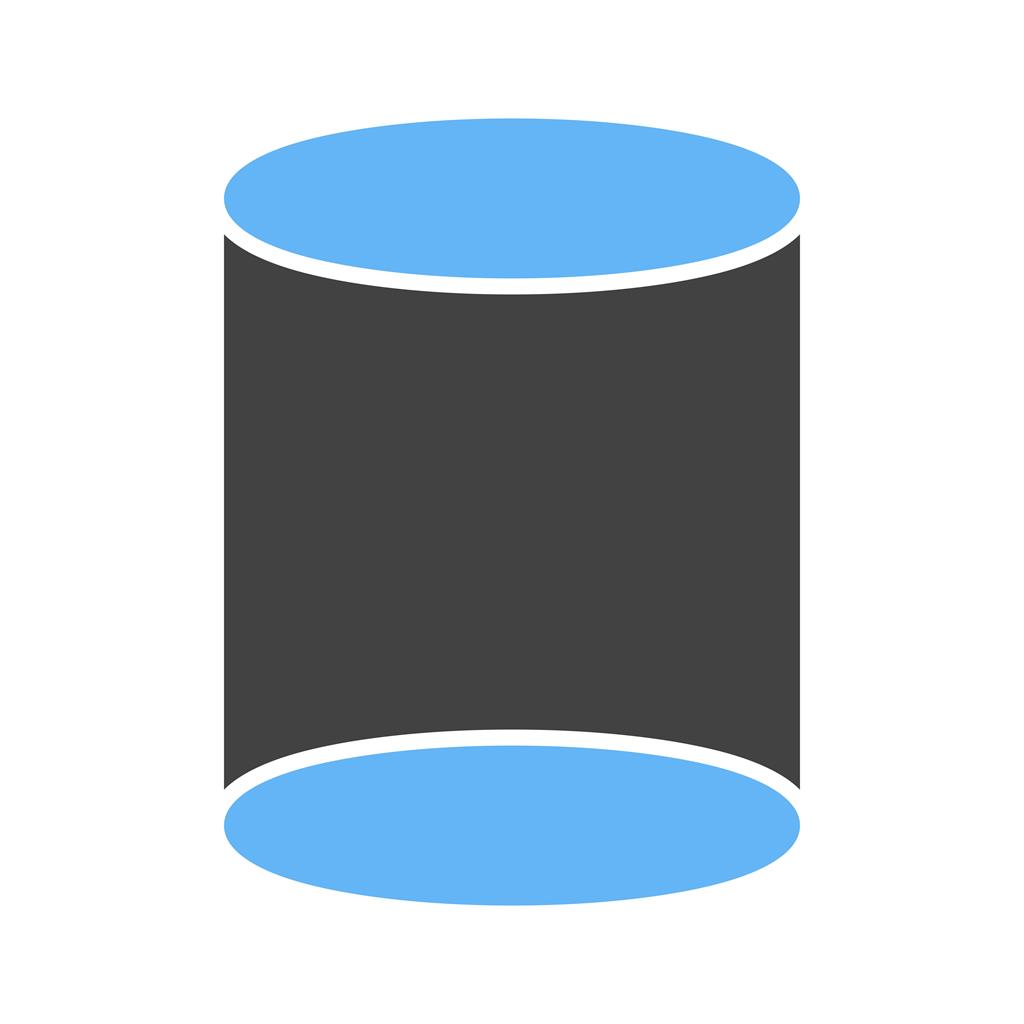 Cylinder Blue Black Icon - IconBunny