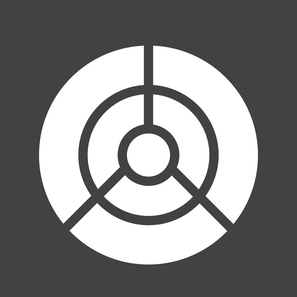 Target Glyph Inverted Icon - IconBunny