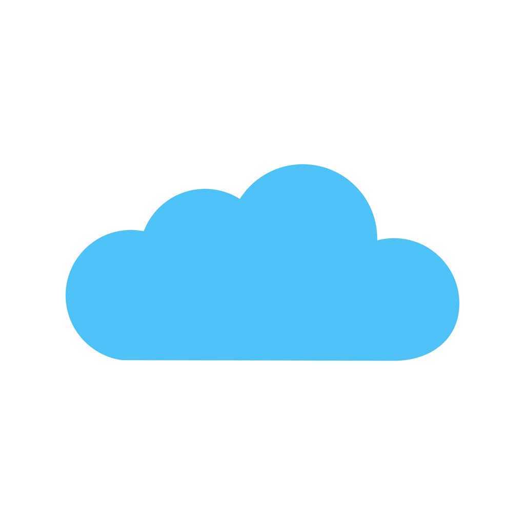 Cloud Flat Multicolor Icon - IconBunny