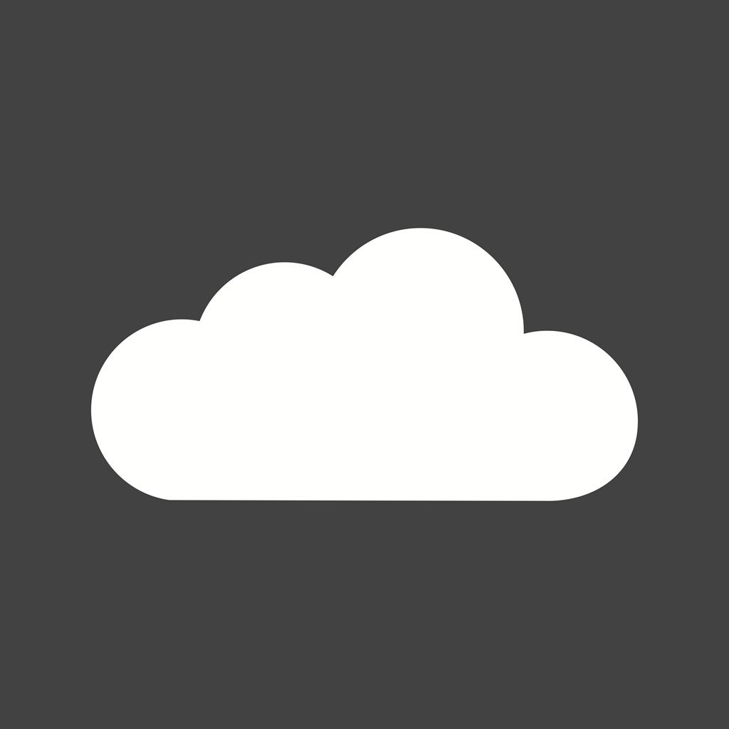Cloud Glyph Inverted Icon - IconBunny