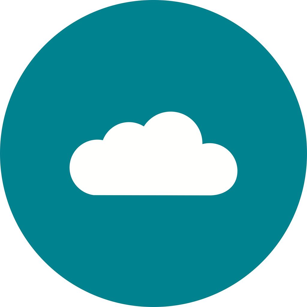 Cloud Flat Round Icon - IconBunny