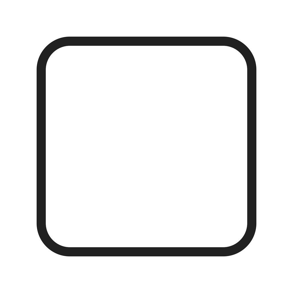 Square with Round Corner Line Icon - IconBunny