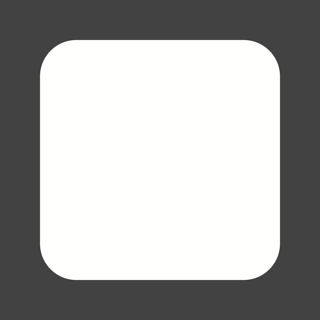 Square with Round Corner Glyph Inverted Icon - IconBunny