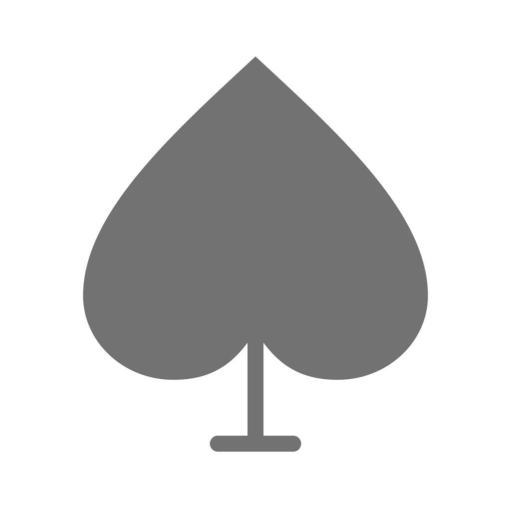 Spade II Greyscale Icon - IconBunny