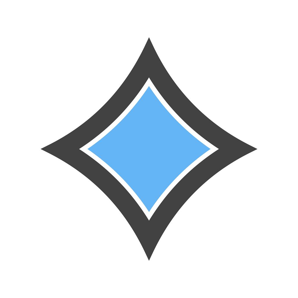 Diamond I Blue Black Icon - IconBunny