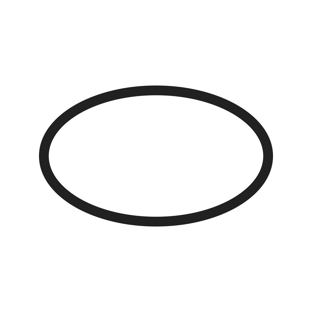 Oval Line Icon - IconBunny
