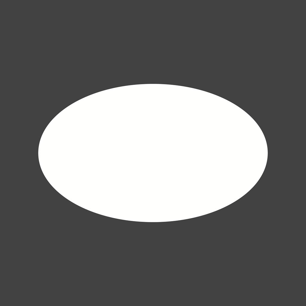 Oval Glyph Inverted Icon - IconBunny