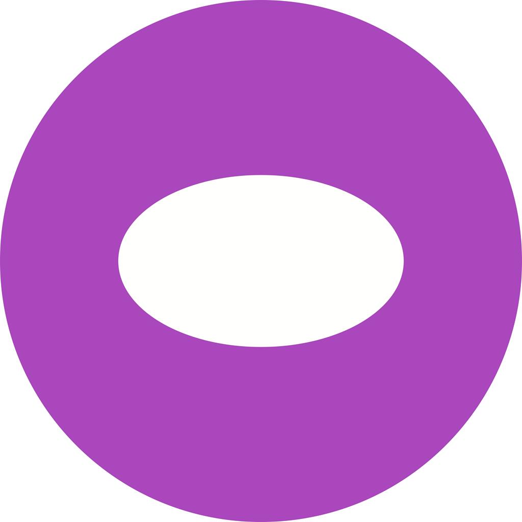 Oval Flat Round Icon - IconBunny