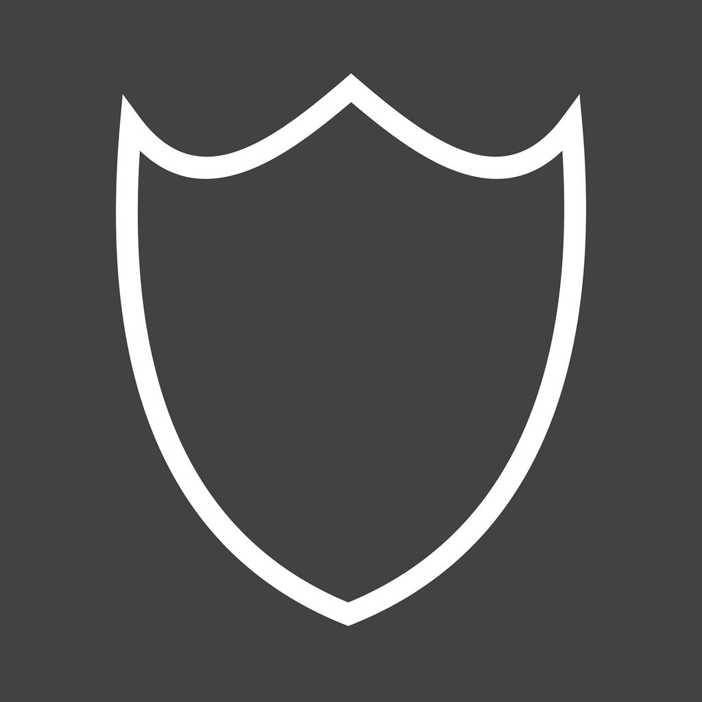 Shield I Line Inverted Icon - IconBunny