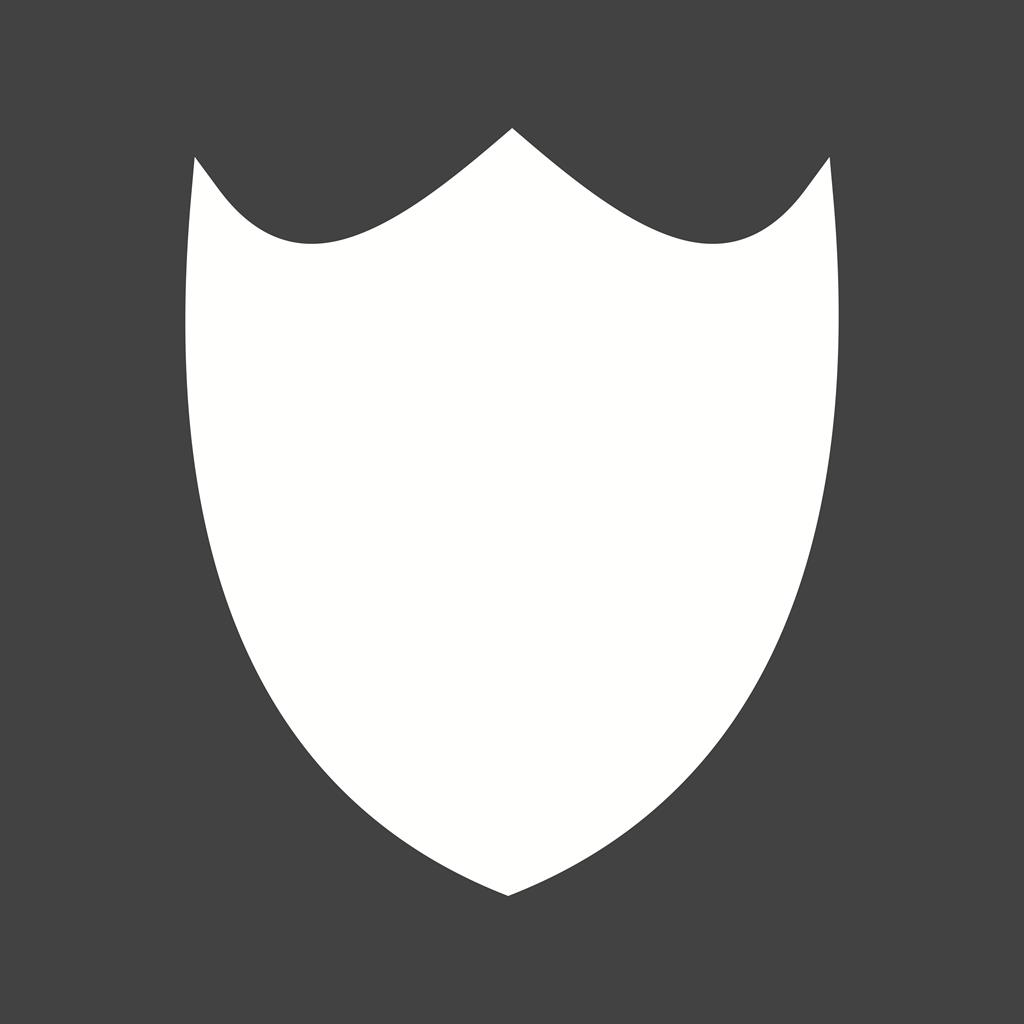 Shield I Glyph Inverted Icon - IconBunny