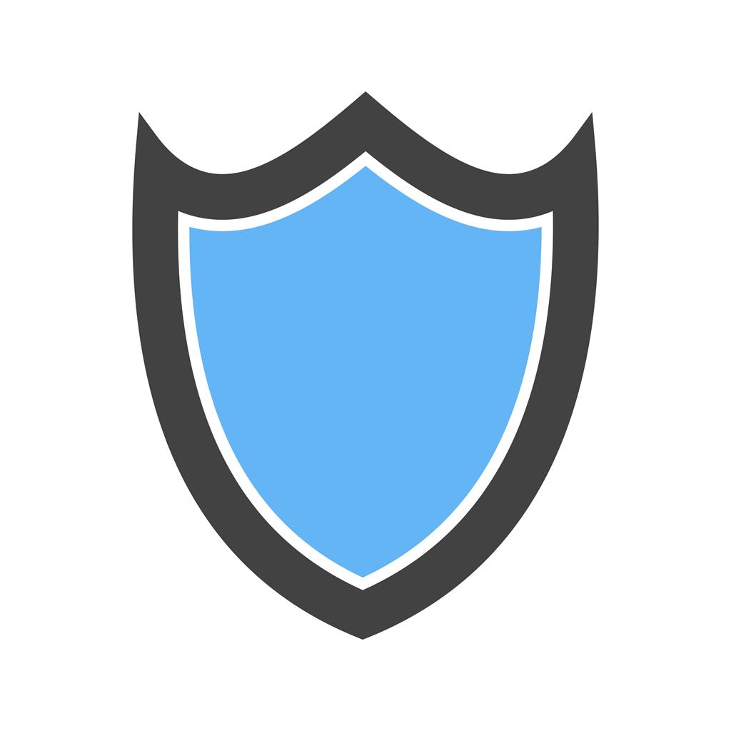 Shield I Blue Black Icon - IconBunny