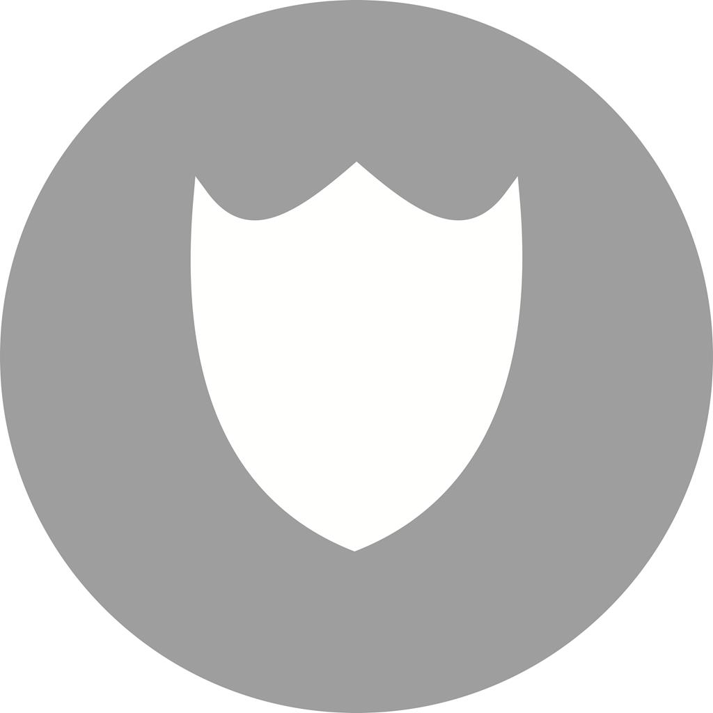Shield I Flat Round Icon - IconBunny