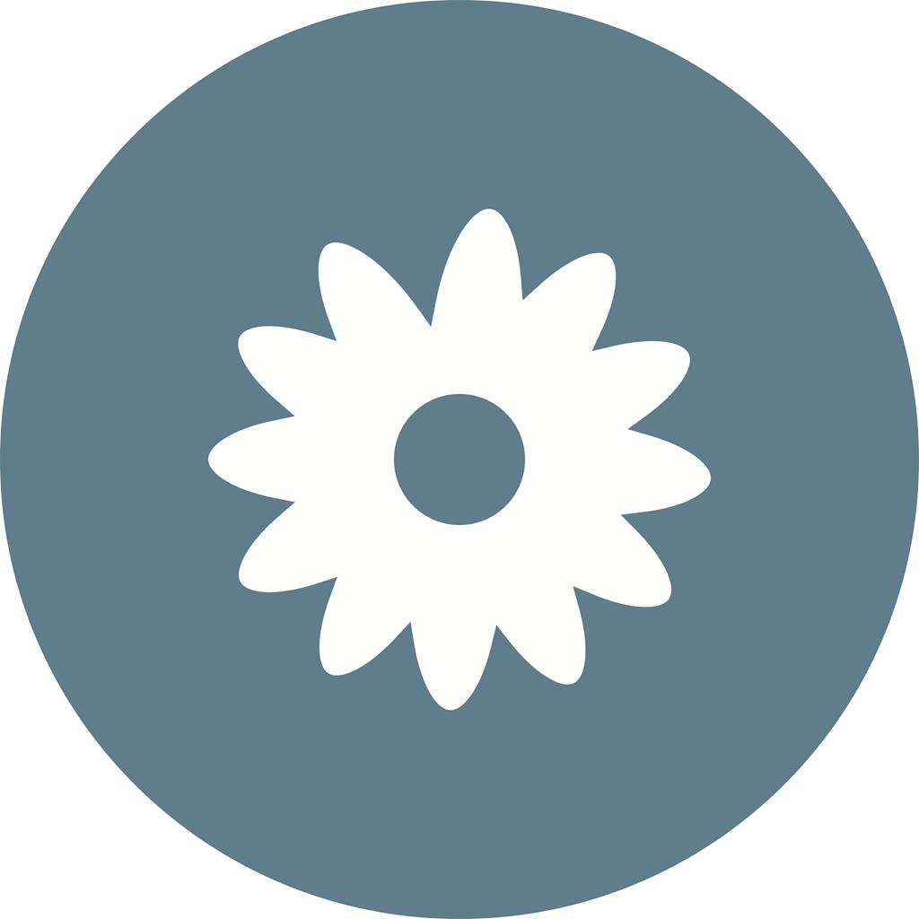 Flower Flat Round Icon - IconBunny