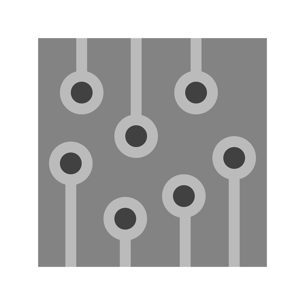 Circuit Greyscale Icon - IconBunny