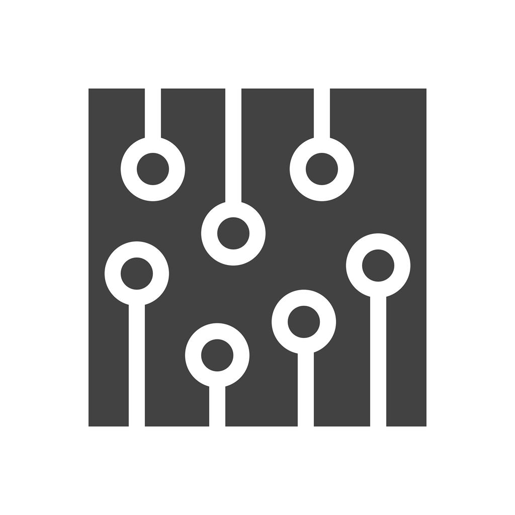 Circuit Glyph Icon - IconBunny