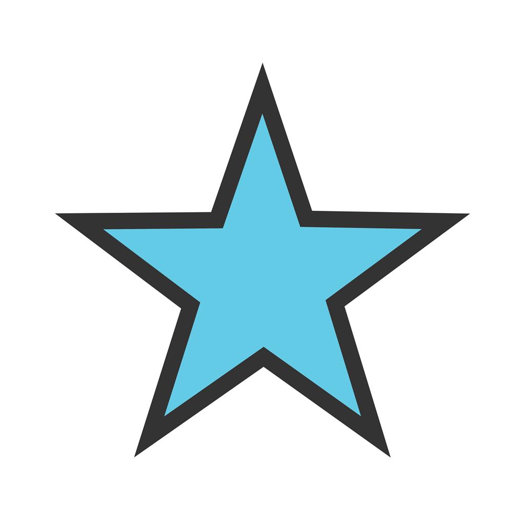 Star I Line Filled Icon - IconBunny
