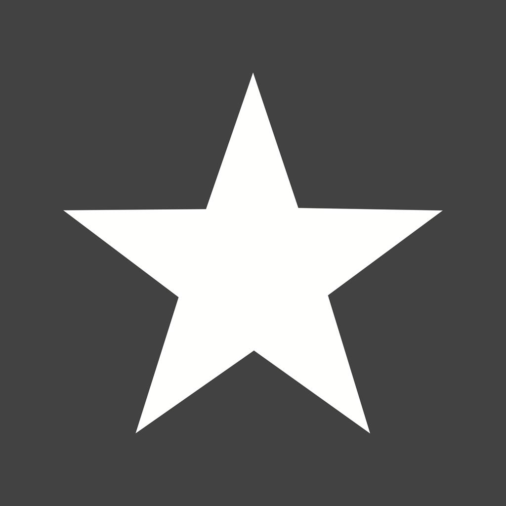 Star I Glyph Inverted Icon - IconBunny