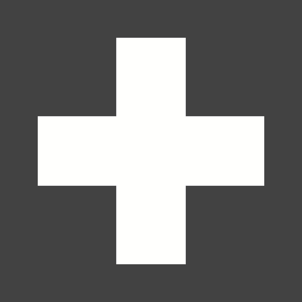 Cross / Plus Glyph Inverted Icon - IconBunny