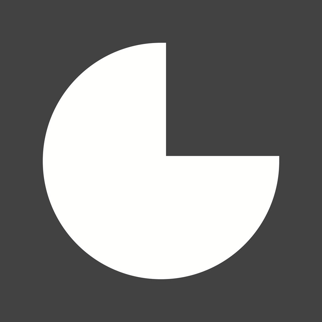 Pie Chart Glyph Inverted Icon - IconBunny