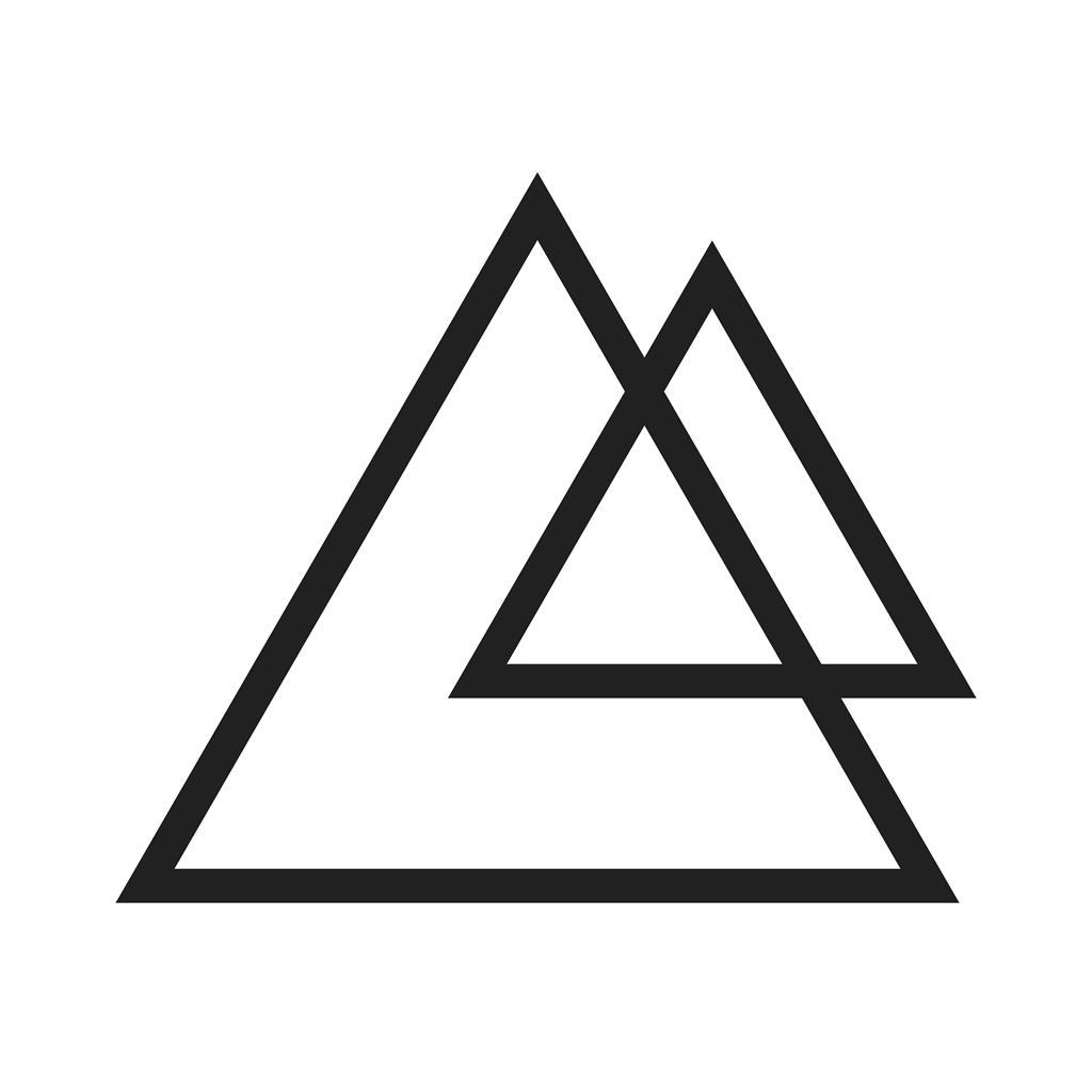 Two Triangles Line Icon - IconBunny