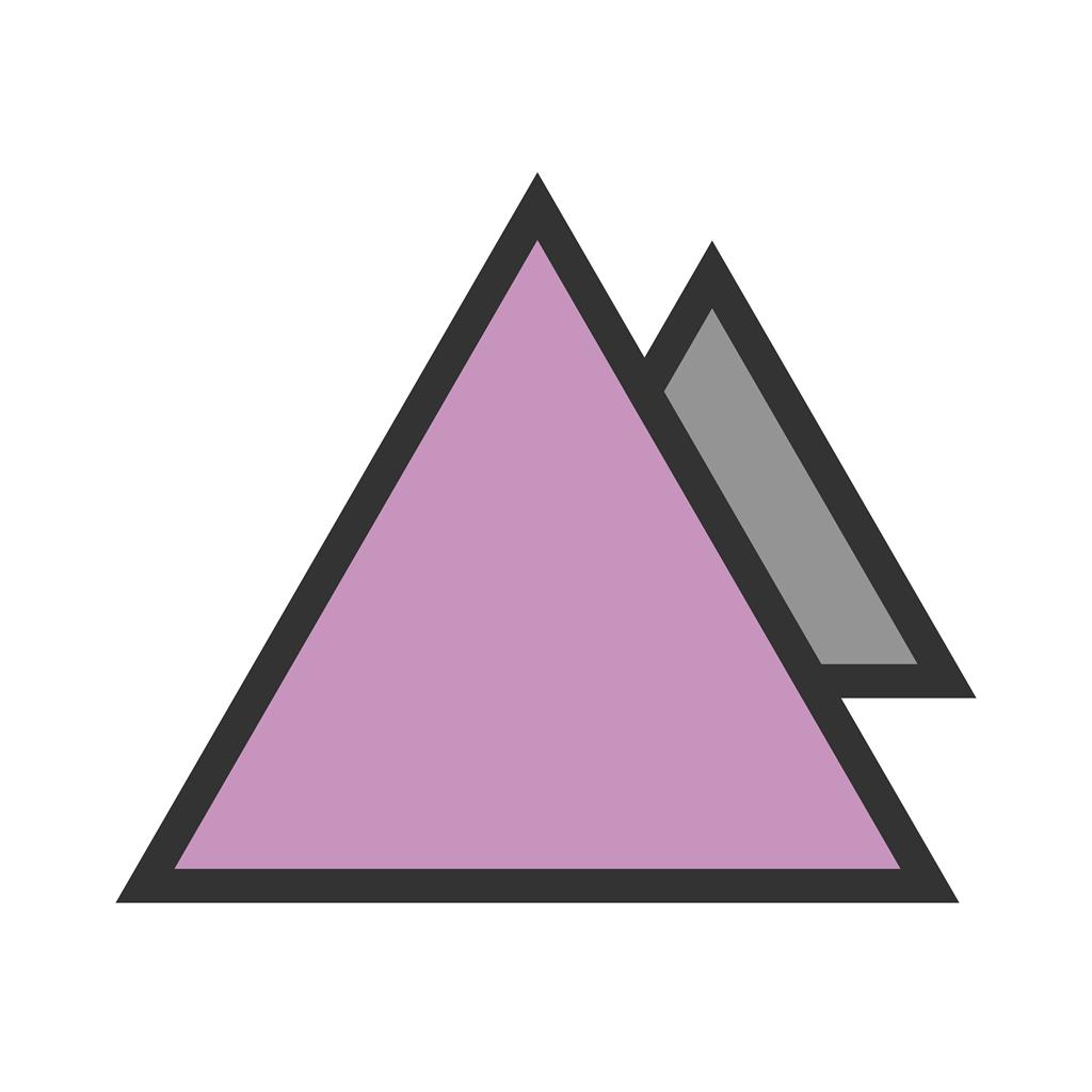 Two Triangles Line Filled Icon - IconBunny