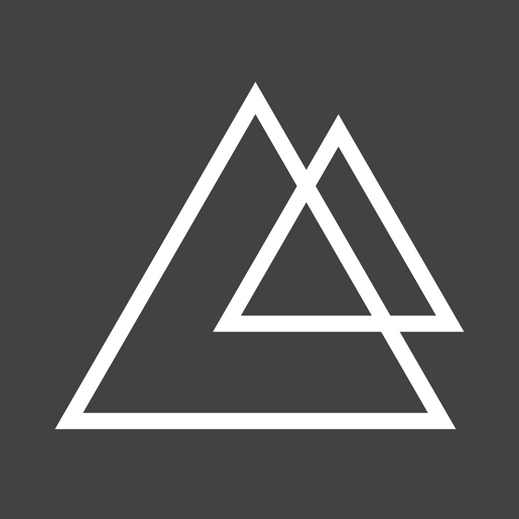 Two Triangles Line Inverted Icon - IconBunny