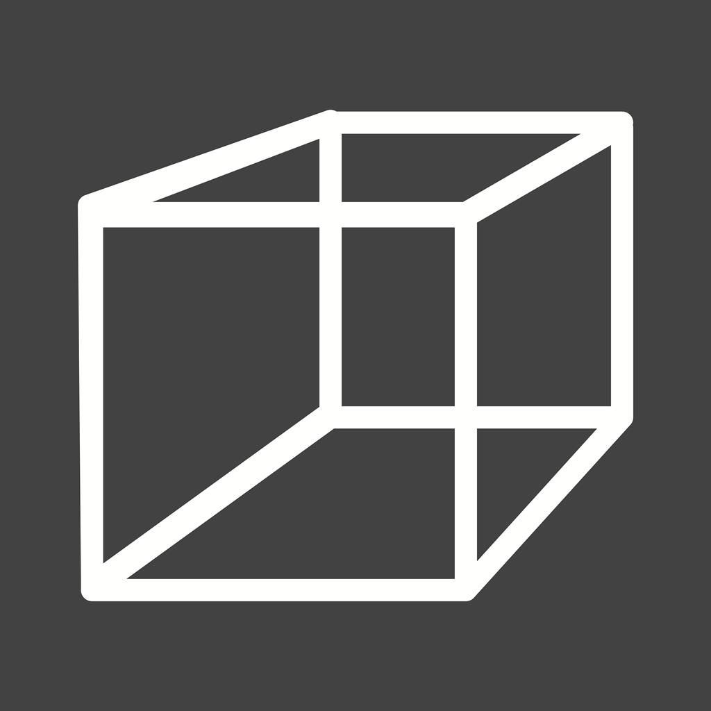 Cuboid Line Inverted Icon - IconBunny