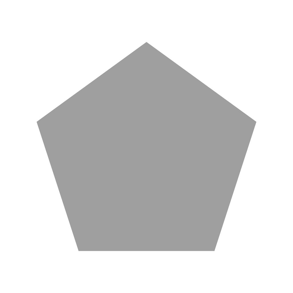 Pentagon Greyscale Icon - IconBunny